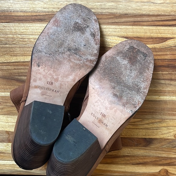 Cole Haan brown suede leather heeled booties - 11 - Picture 3 of 5